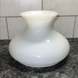 VINTAGE White Milk Glass Hurricaine Glass lampshade for REPLACEMENT